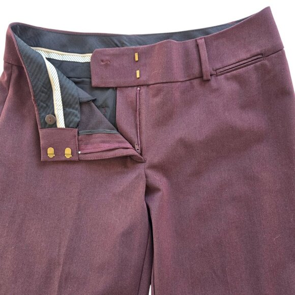 NWT Ann Taylor Loft Size 10 Julie Trousers Plum Slightly Flare Leg Womens Pants - Picture 6 of 10